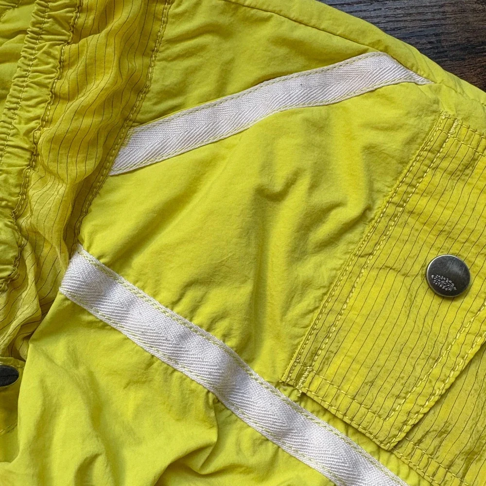 FP Movement Free People Neon Yellow Cargo Skort Drawstring Half Zip XS